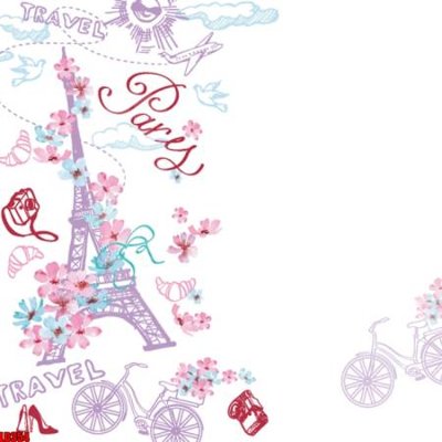 File tranh File gốc in tranh paris tháp Eiffel LD354 (gốc) in vải canvas