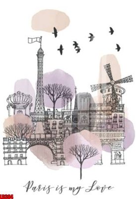 File gốc File gốc in tranh paris tháp Eiffel LD384 (chuẩn CMYK) cho nhà in