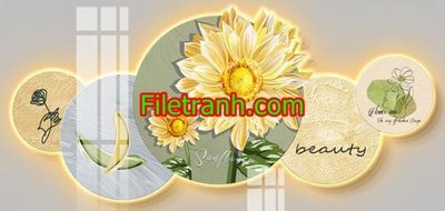 File gốc File in tranh decor gắn led LED1011 (thiết kế) độc quyền