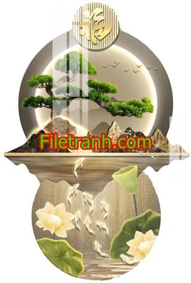 File gốc File in tranh decor gắn led LED1016 (Filetranh.com) File in tranh decor gắn led LED1016