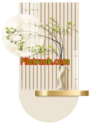 File in ấn File in tranh decor gắn led LED1028 (bản gốc) từ file gốc