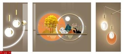 File in mica File in tranh decor gắn led LED1192 (bản gốc) làm vách ngăn