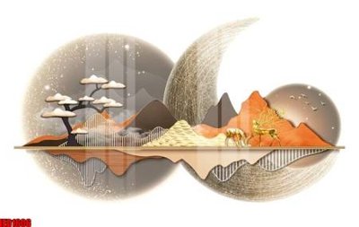 File gốc File in tranh decor gắn cắt led LED1606 (in lụa) họa tiết 3D