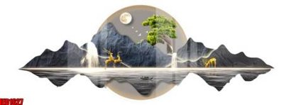 File PSD File in tranh decor gắn cắt led LED1627 (chất lượng in ấn)