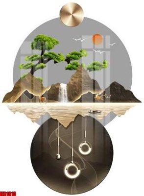 File gốc File in tranh decor gắn cắt led LED1810 (in tráng gương) sang trọng