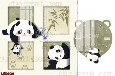 File gốc File in tranh decor gắn led LED302 (in lụa) chi tiết cao