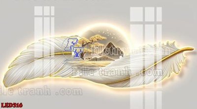 File gốc File in tranh decor gắn led LED316 (in lụa) họa tiết 3D