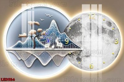 File PSD File in tranh decor gắn led LED324 (nguyên gốc) chất lượng cao