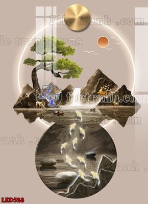 File gốc File in tranh decor gắn led LED328 (trang trí) phòng làm việc