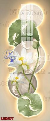 File gốc File in tranh decor gắn led LED377 (in lụa) trang trí tường