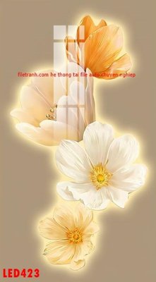 File gốc File in tranh decor gắn led LED423 (in lụa) tranh phong thủy