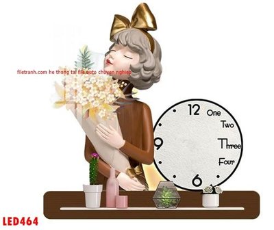 File tranh File in tranh decor gắn led LED464 (bản gốc) treo quán cafe