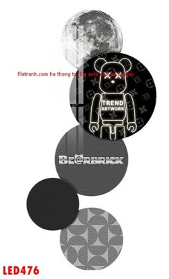 File gốc File in tranh decor gắn led LED476 (in tráng gương) ốp tường