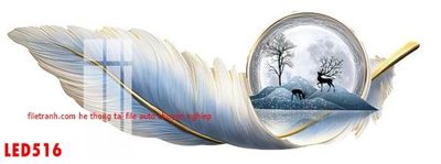 Ảnh gốc File in tranh decor gắn led LED516 (độ nét cao) in mica