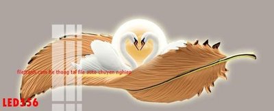 File in mica File in tranh decor gắn led LED556 (bản gốc) làm vách ngăn