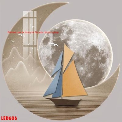 File in trần File in tranh decor gắn led LED606 (bản gốc) đại dương