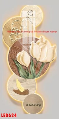 File gốc File in tranh decor gắn led LED624 (in lụa) tranh thuận buồm