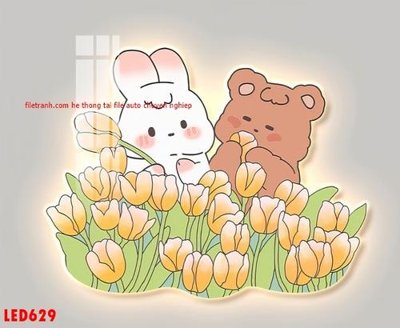 File gốc File in tranh decor gắn led LED629 (phong cách) cổ điển