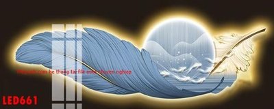 File tranh trang trí File in tranh decor gắn led LED661 (file gốc)