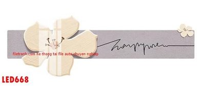 File gốc File in tranh decor gắn led LED668 (in lụa) họa tiết 3D