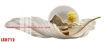 File gốc File in tranh decor gắn led LED712 (in tráng gương) hiện đại