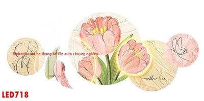 File in mica File in tranh decor gắn led LED718 (bản gốc) làm vách ngăn