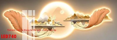 File tranh File in tranh decor gắn led LED740 (file gốc) chuẩn màu in