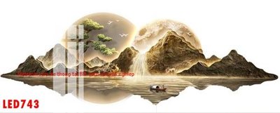 File gốc File in tranh decor gắn led LED743 (in tráng gương) hiện đại