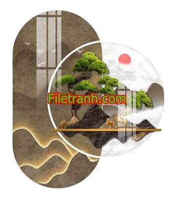 File tranh gốc File in tranh decor gắn led LED893 (bản quyền) độc đáo