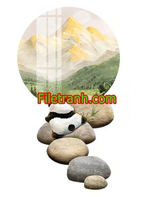 File gốc File in tranh decor gắn led LED942 (in tráng gương) hiện đại