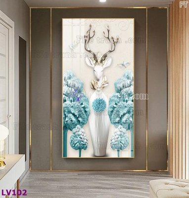 File gốc Tranh trang trí lối vào 1 tấm LV102 (phong cách) cổ điển