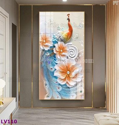 File gốc Tranh trang trí lối vào 1 tấm LV110 (in lụa) trang trí tường