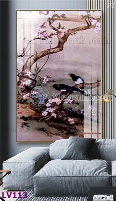 Ảnh gốc Tranh trang trí lối vào 1 tấm LV113 (độ nét cao) in tráng gương