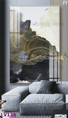 File tranh Tranh trang trí lối vào 1 tấm LV135 (gốc) phong cách tối giản