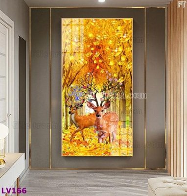 File in trần Tranh trang trí lối vào 1 tấm LV166 (file gốc) hoa văn 3D