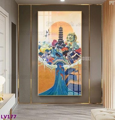 Tải file tranh Tranh trang trí lối vào 1 tấm LV177 (gốc) tại Filetranh.com