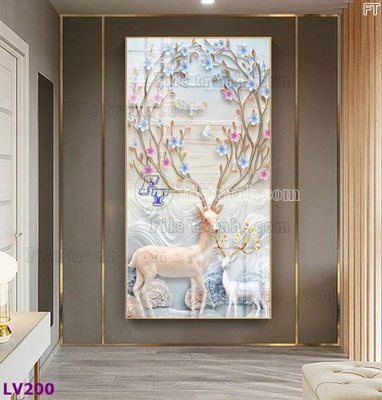 Mua file tranh gốc Tranh trang trí lối vào 1 tấm LV200 tại Filetranh.com