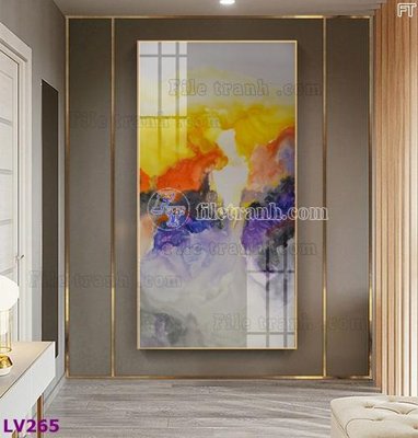 File in mica Tranh trang trí lối vào 1 tấm LV265 (bản gốc) làm vách ngăn