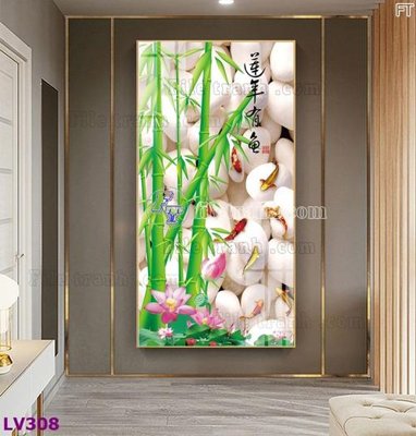 File tranh Tranh trang trí lối vào 1 tấm LV308 (ảnh gốc) in trần 3D