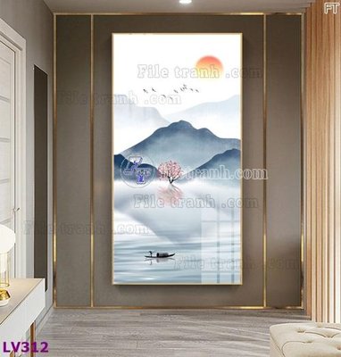 File ảnh Tranh trang trí lối vào 1 tấm LV312 (gốc) in decal dán tường