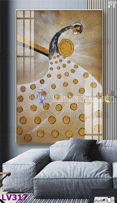 File in mica Tranh trang trí lối vào 1 tấm LV317 (bản gốc) làm vách ngăn
