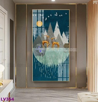 File in lụa Tranh trang trí lối vào 1 tấm LV354 (hoa văn) Tranh trang trí lối vào 1 tấm LV354