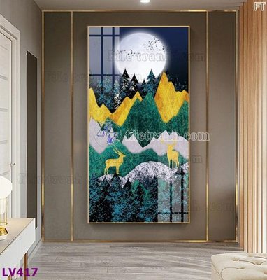 File gốc Tranh trang trí lối vào 1 tấm LV417 (in tráng gương) nghệ thuật