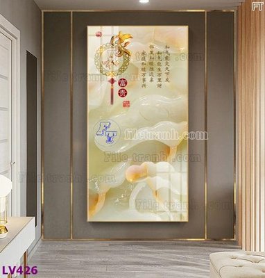 File gốc Tranh trang trí lối vào 1 tấm LV426 (phong cách) châu Âu