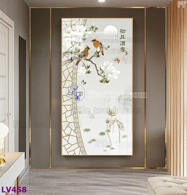 File gốc Tranh trang trí lối vào 1 tấm LV458 (in ấn) không giới hạn