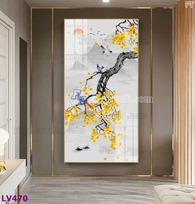 File tranh Tranh trang trí lối vào 1 tấm LV470 (ảnh gốc) in trần xuyên sáng