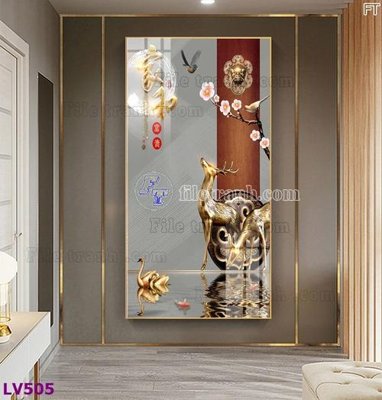 Tải file gốc Tranh trang trí lối vào 1 tấm LV505 (để in lụa)