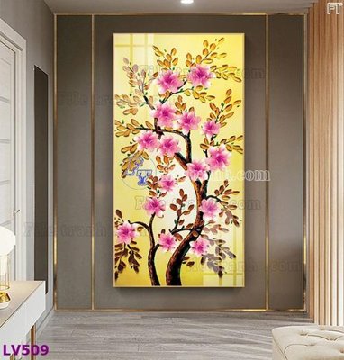 File gốc Tranh trang trí lối vào 1 tấm LV509 (in 3D) nghệ thuật