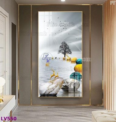 File tranh Tranh trang trí lối vào 1 tấm LV550 (gốc) phong cách tối giản