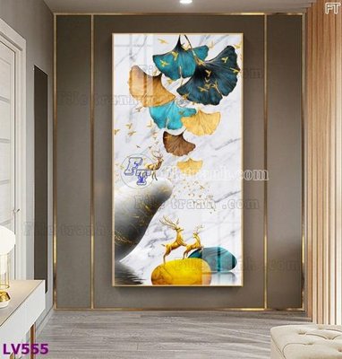 File gốc Tranh trang trí lối vào 1 tấm LV555 (in tráng gương) nghệ thuật